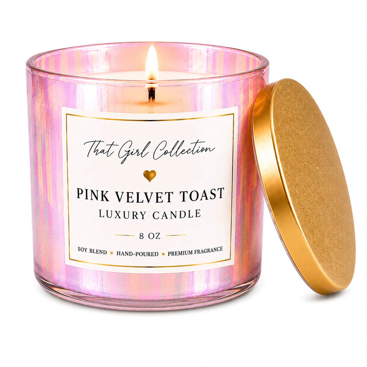 Pink Velvet Toast Luxury Candle, 8oz